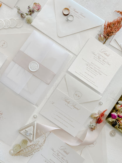 Letterpress Wedding Invitations | Style 333