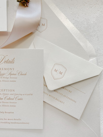 Letterpress Wedding Invitations | Style 333