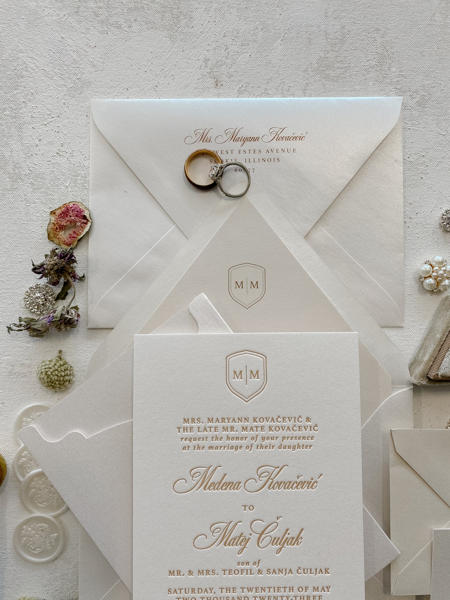 Letterpress Wedding Invitations | Style 333