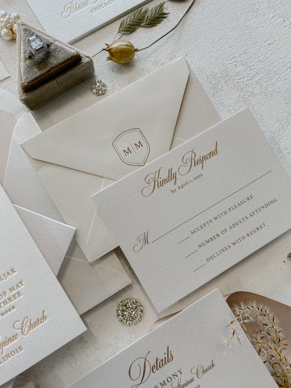 Letterpress Wedding Invitations | Style 333