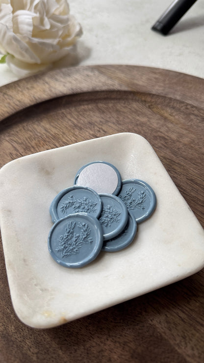 Dusty Blue Wax Seal Stickers