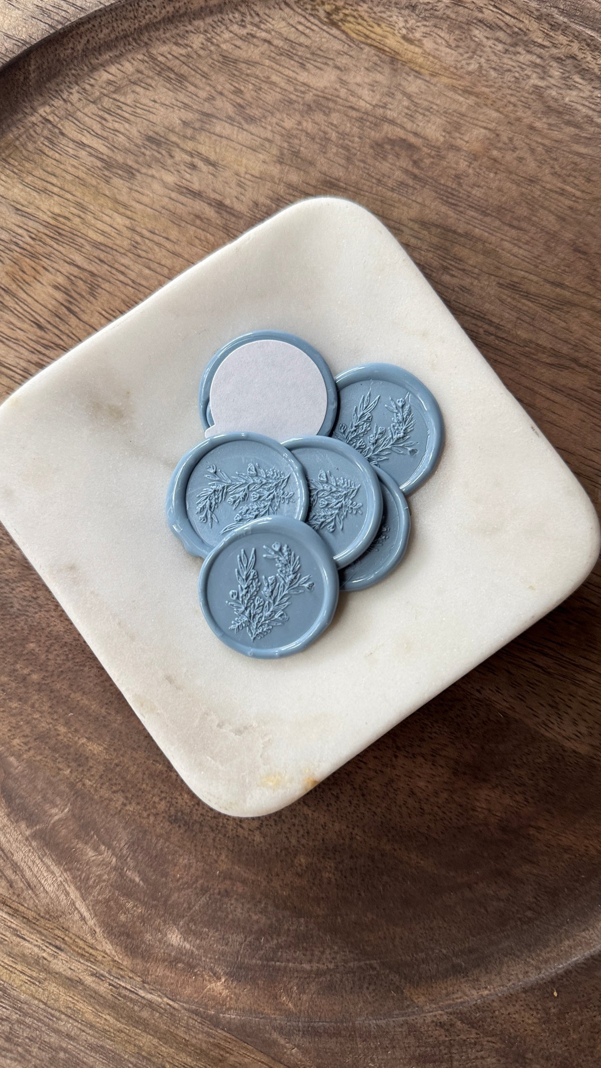 Dusty Blue Wax Seal Stickers