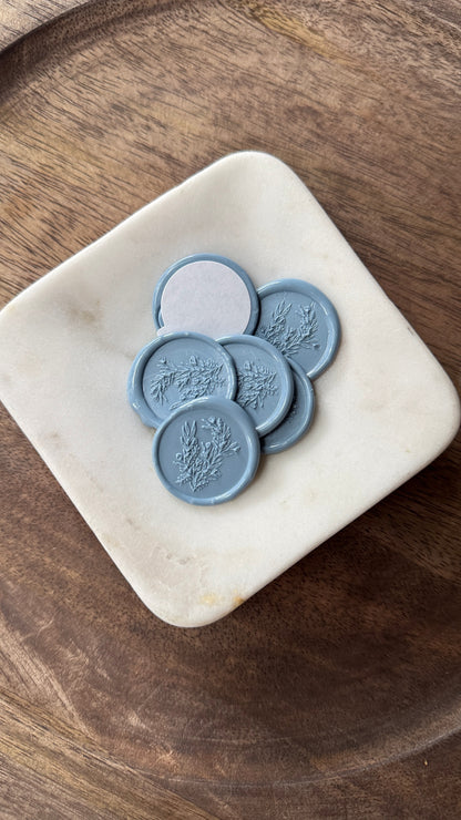 Dusty Blue Wax Seal Stickers