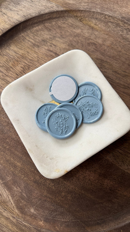 Dusty Blue Wax Seal Stickers