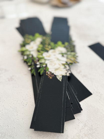 Floral Belly Bands for Invitations - Style 2484