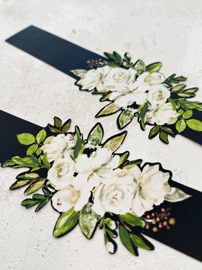 Floral Belly Bands for Invitations - Style 2484