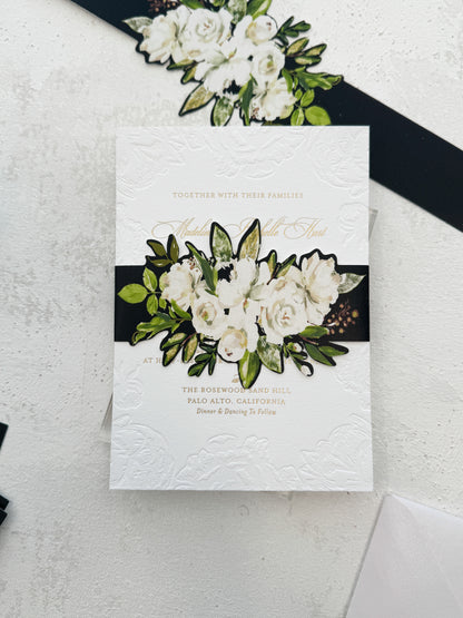 Floral Belly Bands for Invitations - Style 2484
