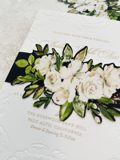 Floral Belly Bands for Invitations - Style 2484