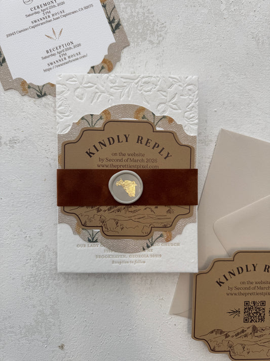 Western Wedding Invitations |  Style 666