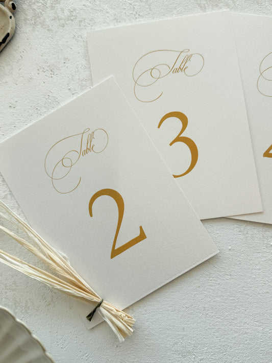Wedding Table Numbers PRINTED -  Style 777