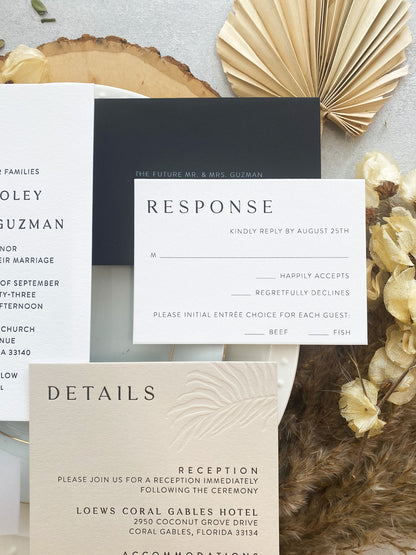 Minimalist Beach Destination Wedding Invitations | Style 241