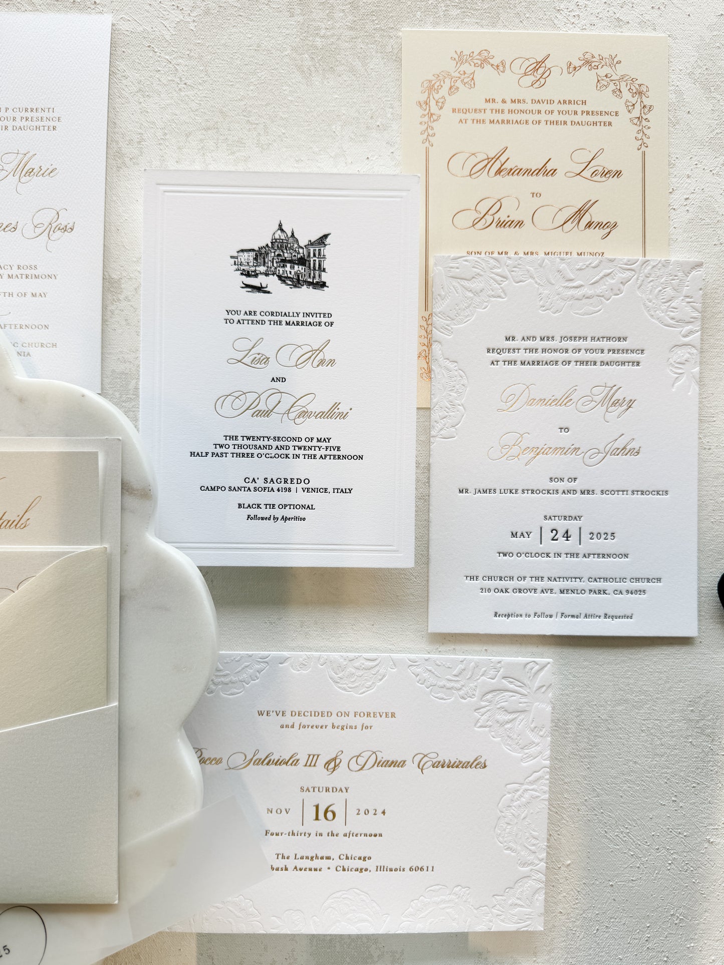 Letterpress Foil Wedding Invitations | Style 2668