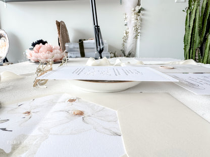 Elegant Gold Foil Wedding Invitations |  Letterpress Invites Style 1109