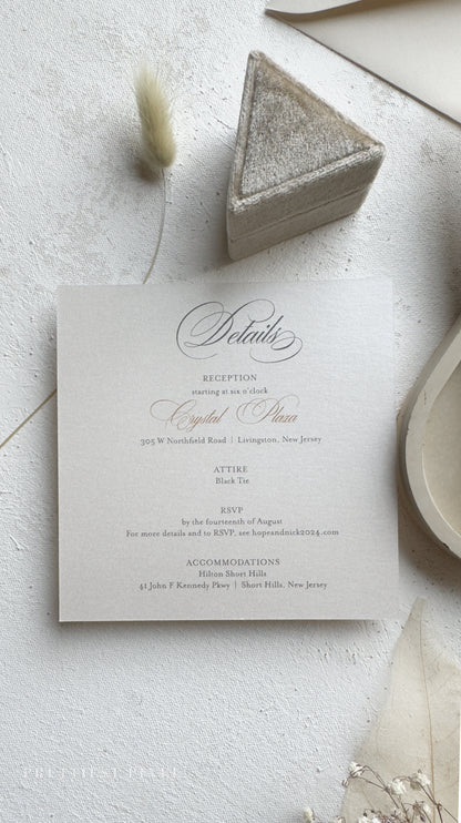 Digitally Printed Elegant Wedding Invitations | Style 312