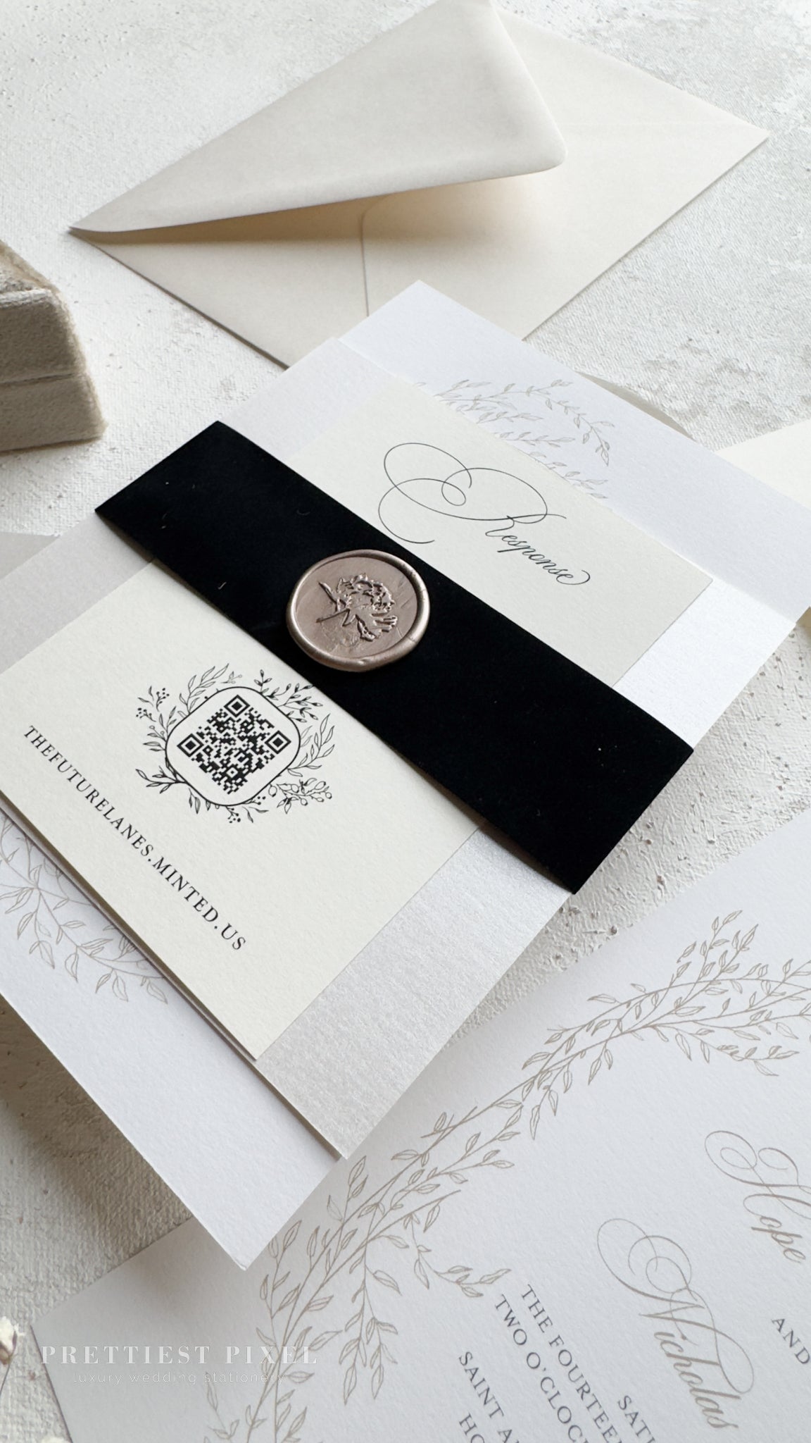 Digitally Printed Elegant Wedding Invitations | Style 312
