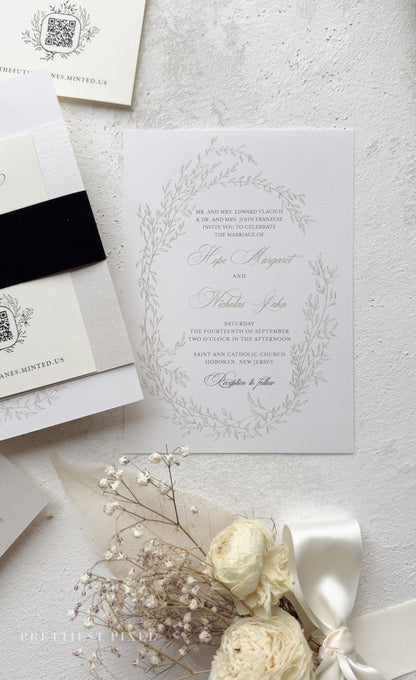 Digitally Printed Elegant Wedding Invitations | Style 312