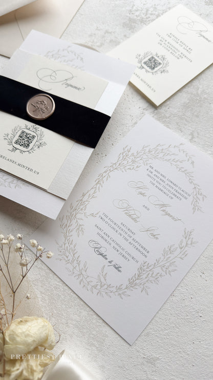 Digitally Printed Elegant Wedding Invitations | Style 312