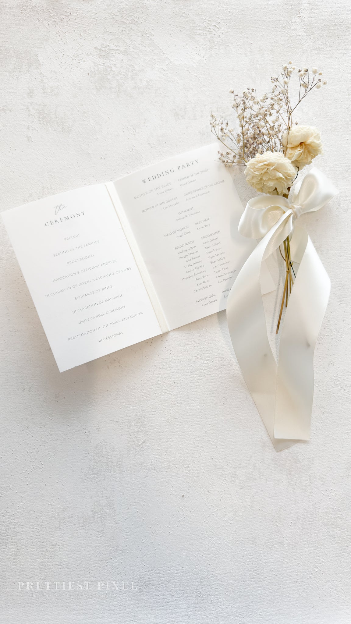 Folded Wedding Programs Mulitipage  | Style 3277