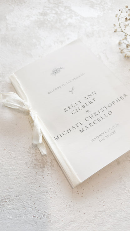 Folded Wedding Programs Mulitipage  | Style 3277
