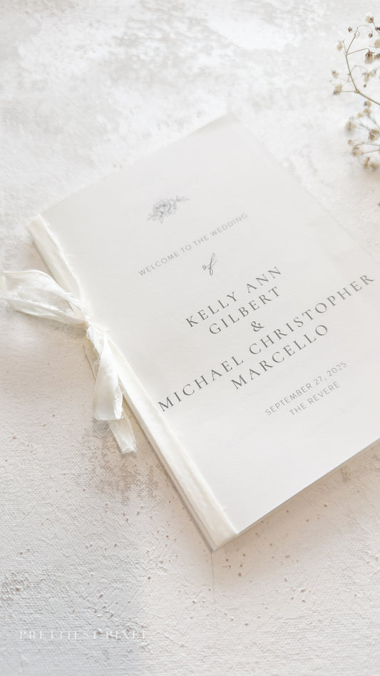 Folded Wedding Programs Mulitipage  | Style 3277