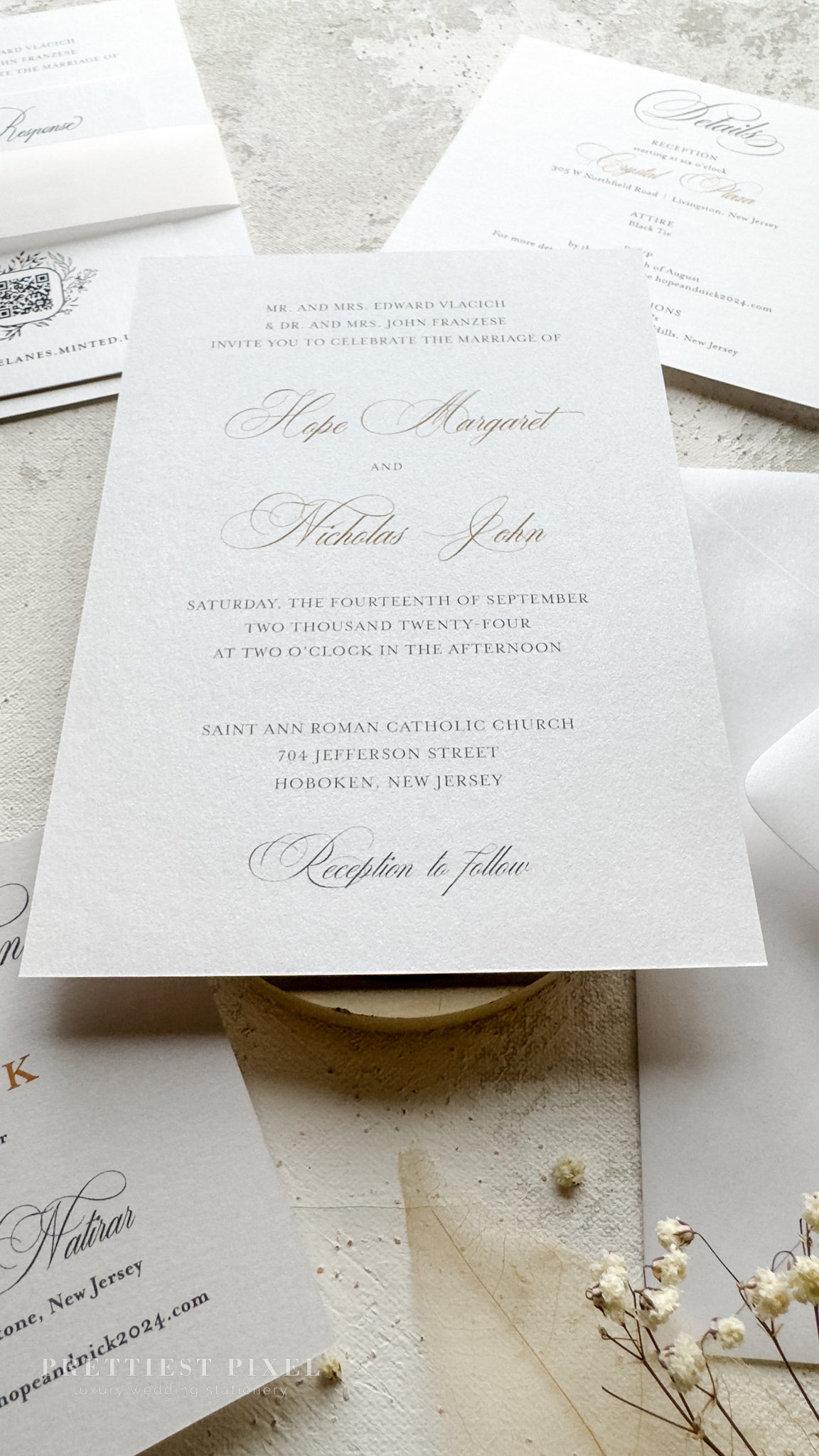 Digitally Printed Elegant Wedding Invitations | Style 34