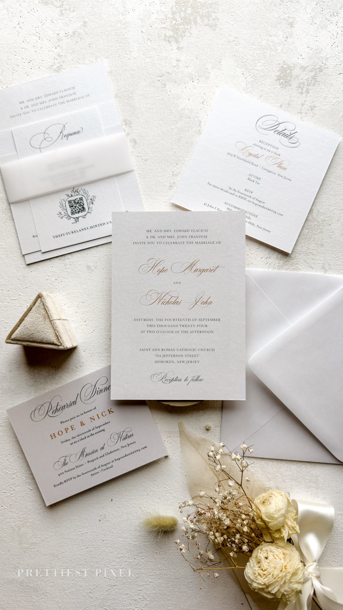 Digitally Printed Elegant Wedding Invitations | Style 34