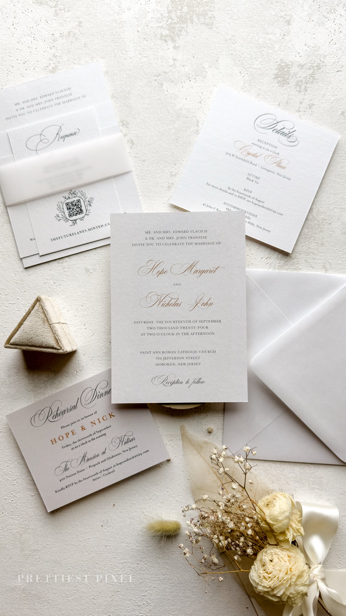 Digitally Printed Elegant Wedding Invitations | Style 34