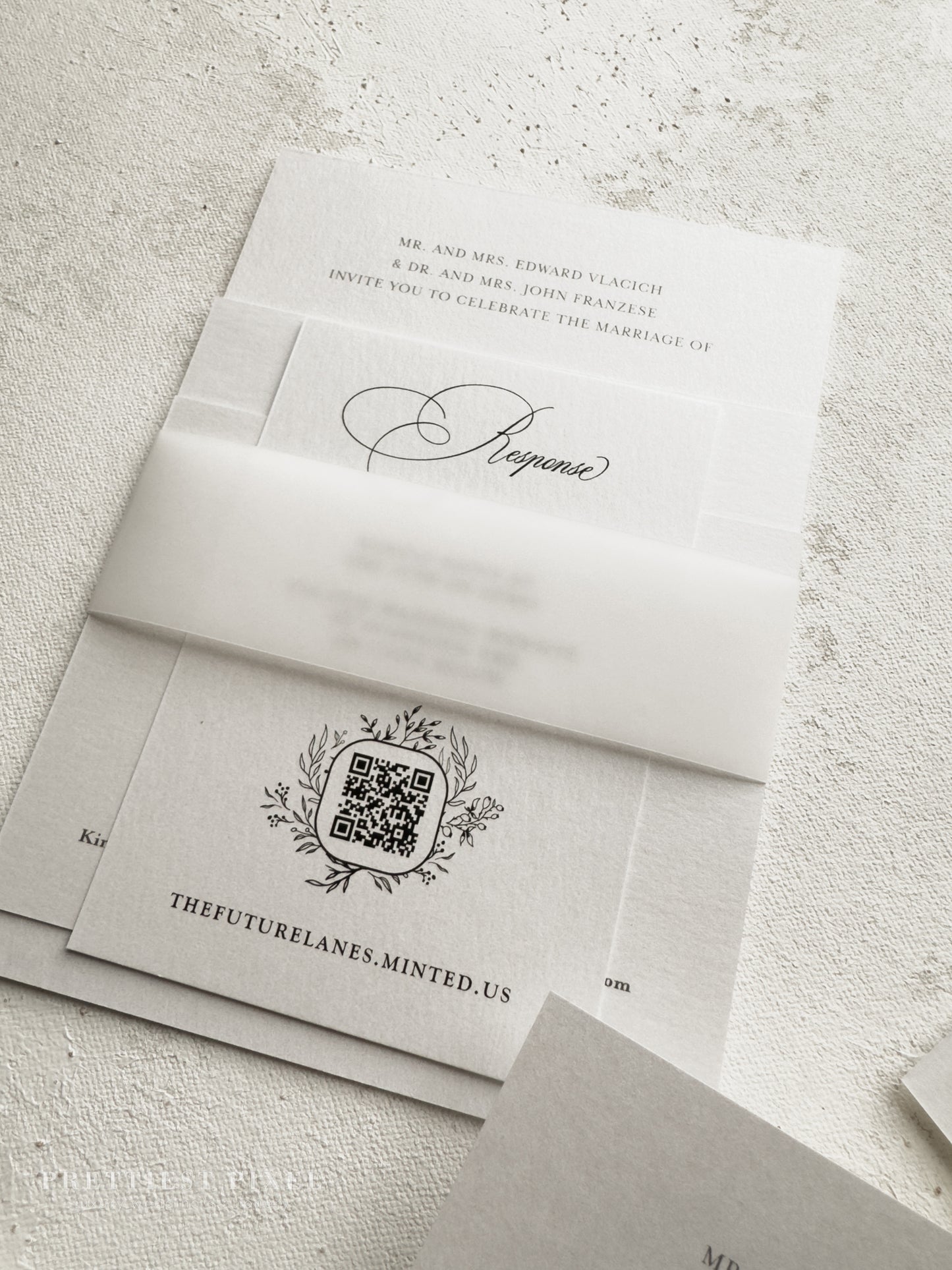 Digitally Printed Elegant Wedding Invitations | Style 34