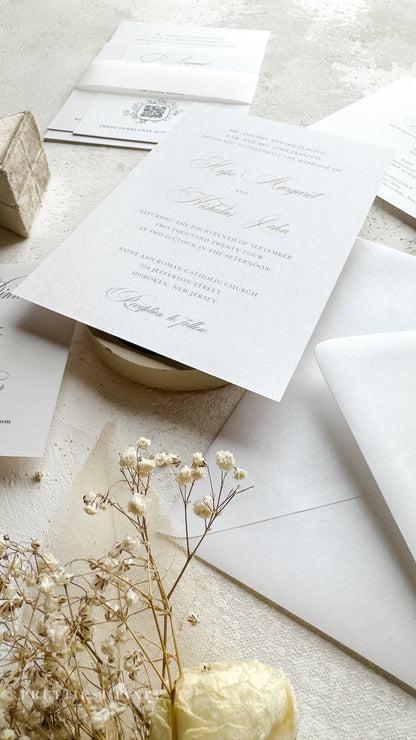 Digitally Printed Elegant Wedding Invitations | Style 34