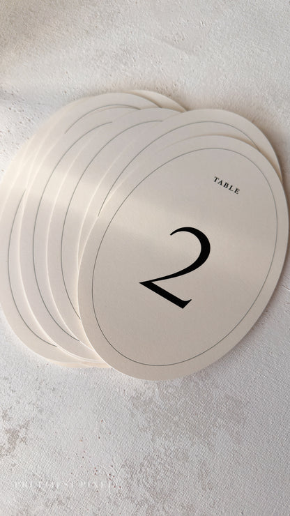 Ivory Wedding Table Numbers Numerical | PRINTED - Style 298