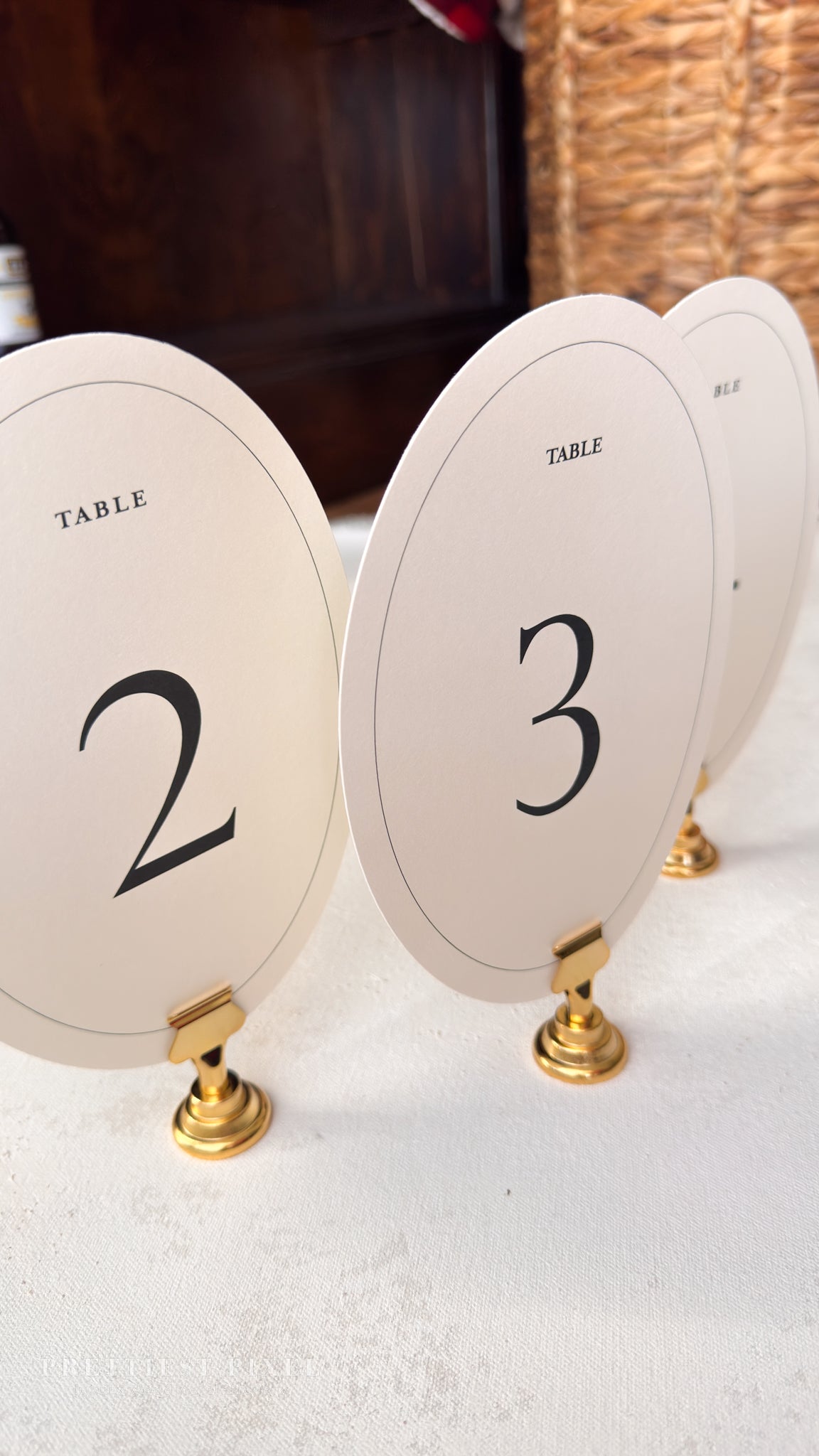 Ivory Wedding Table Numbers Numerical | PRINTED - Style 298
