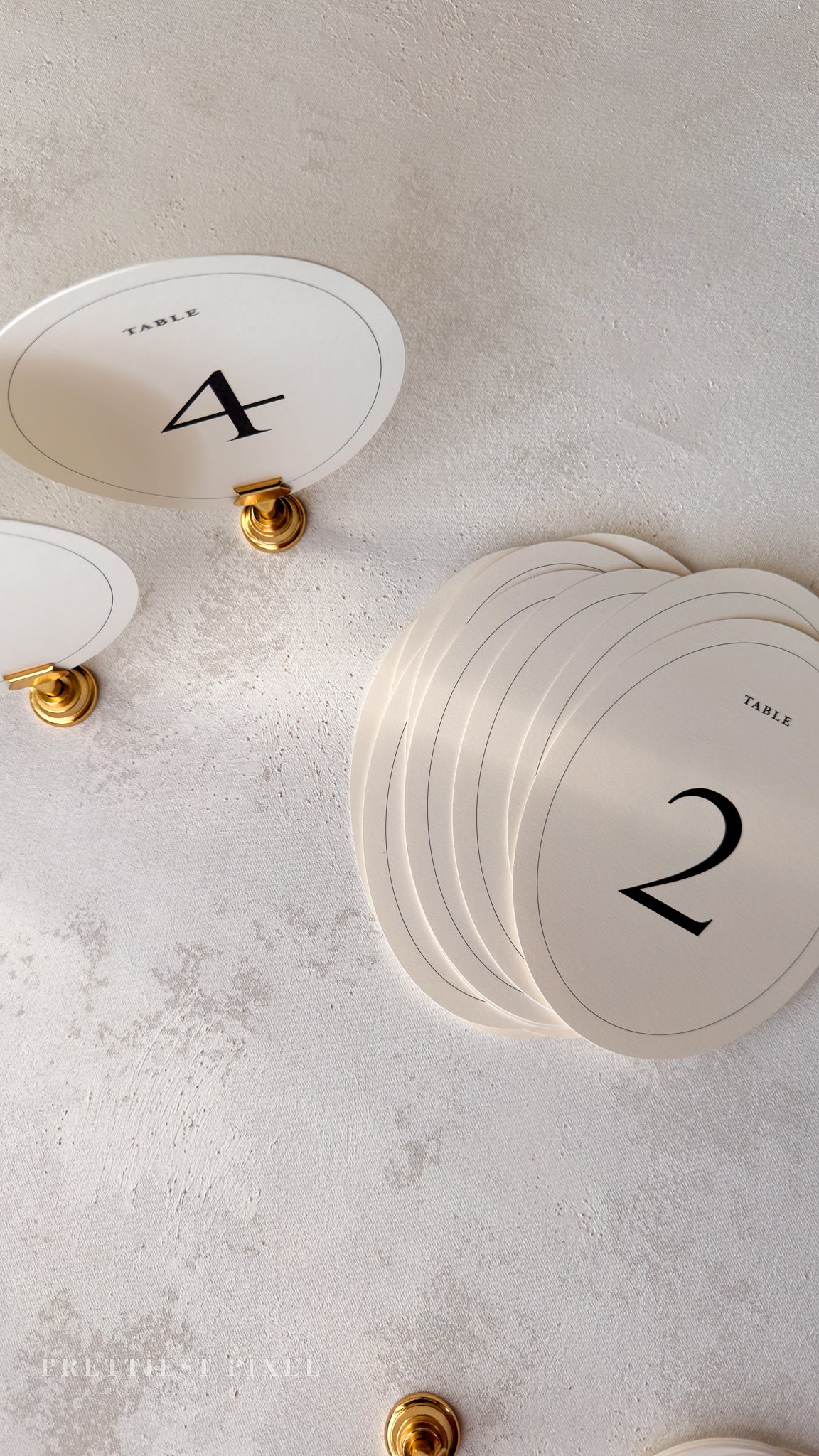 Ivory Wedding Table Numbers Numerical | PRINTED - Style 298