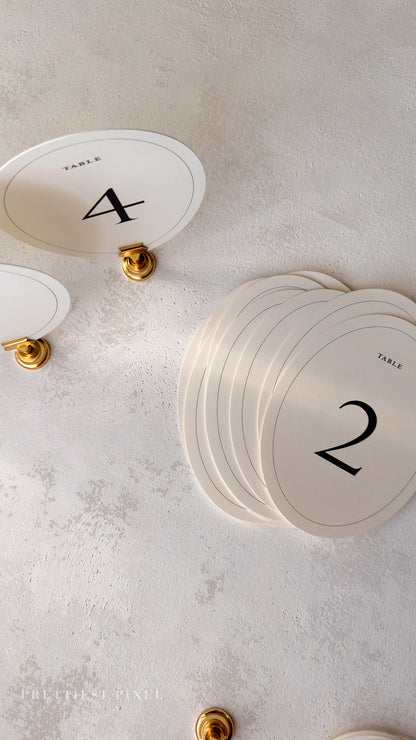 Ivory Wedding Table Numbers Numerical | PRINTED - Style 298