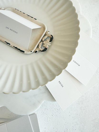 Printed Name Cards | Escort Cards | Tented PlaceCards |  Style 312