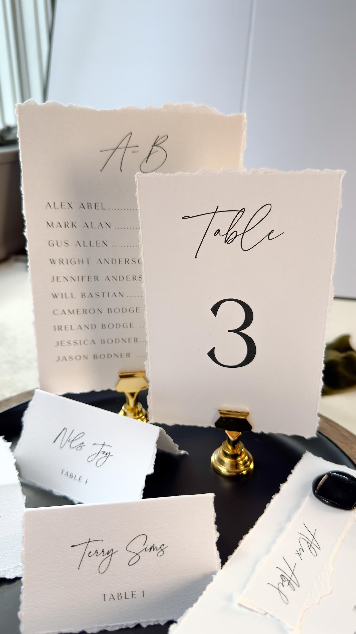 4x6 White Wedding Table Numbers Numerical | PRINTED -  Style 283