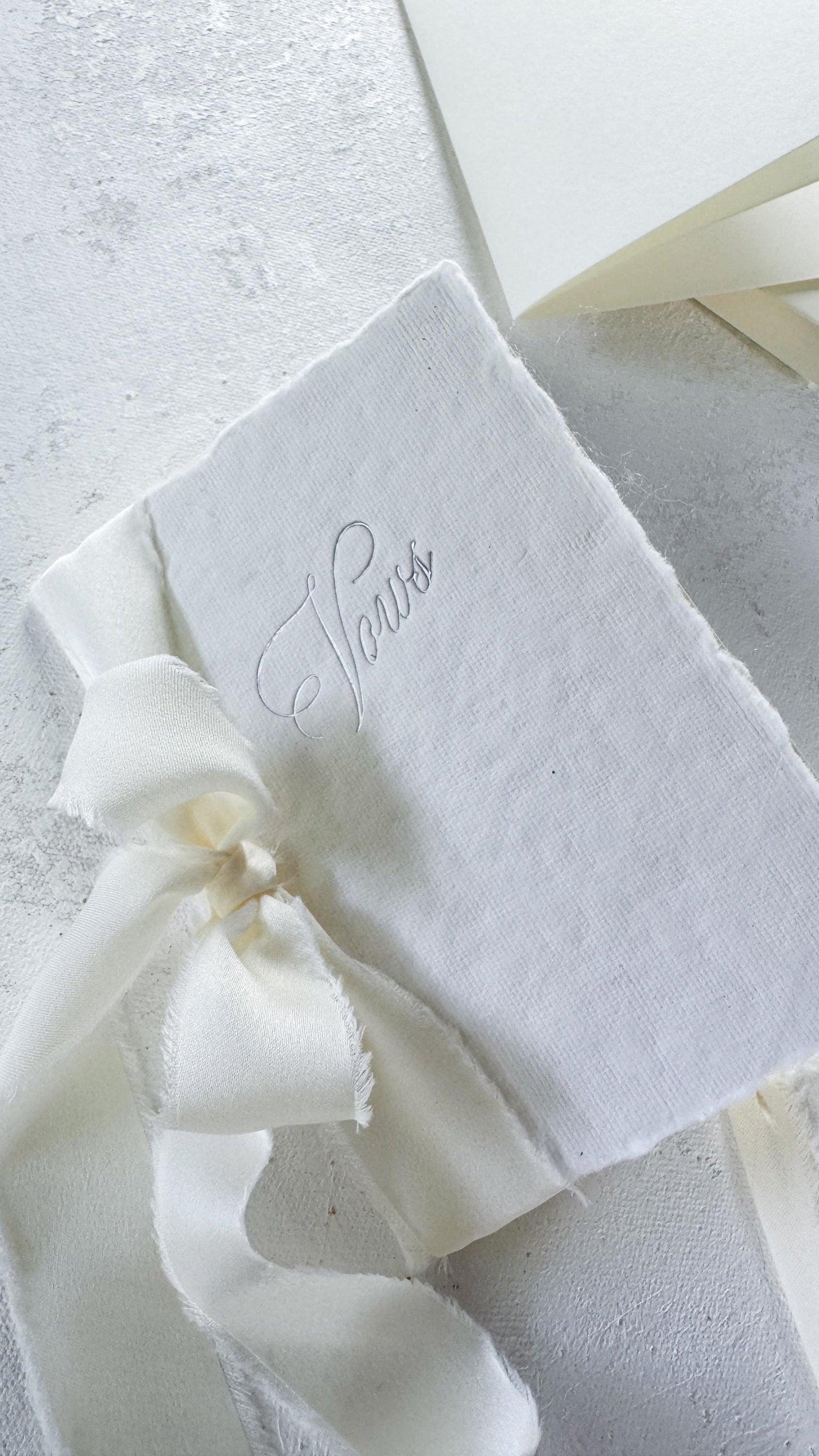 Handmade Paper Vow Books: Silver Foil Wedding Booklets (Set of 2)