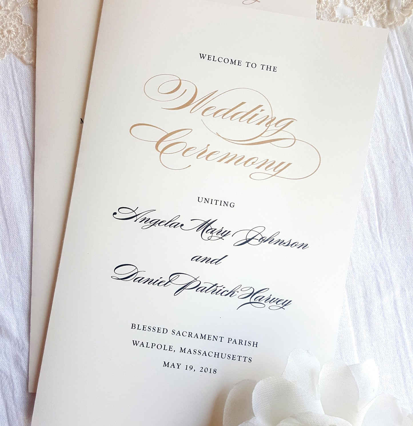Wedding Programs  |  ceremony program  |  programs - Style 06  |  SET OF 10
