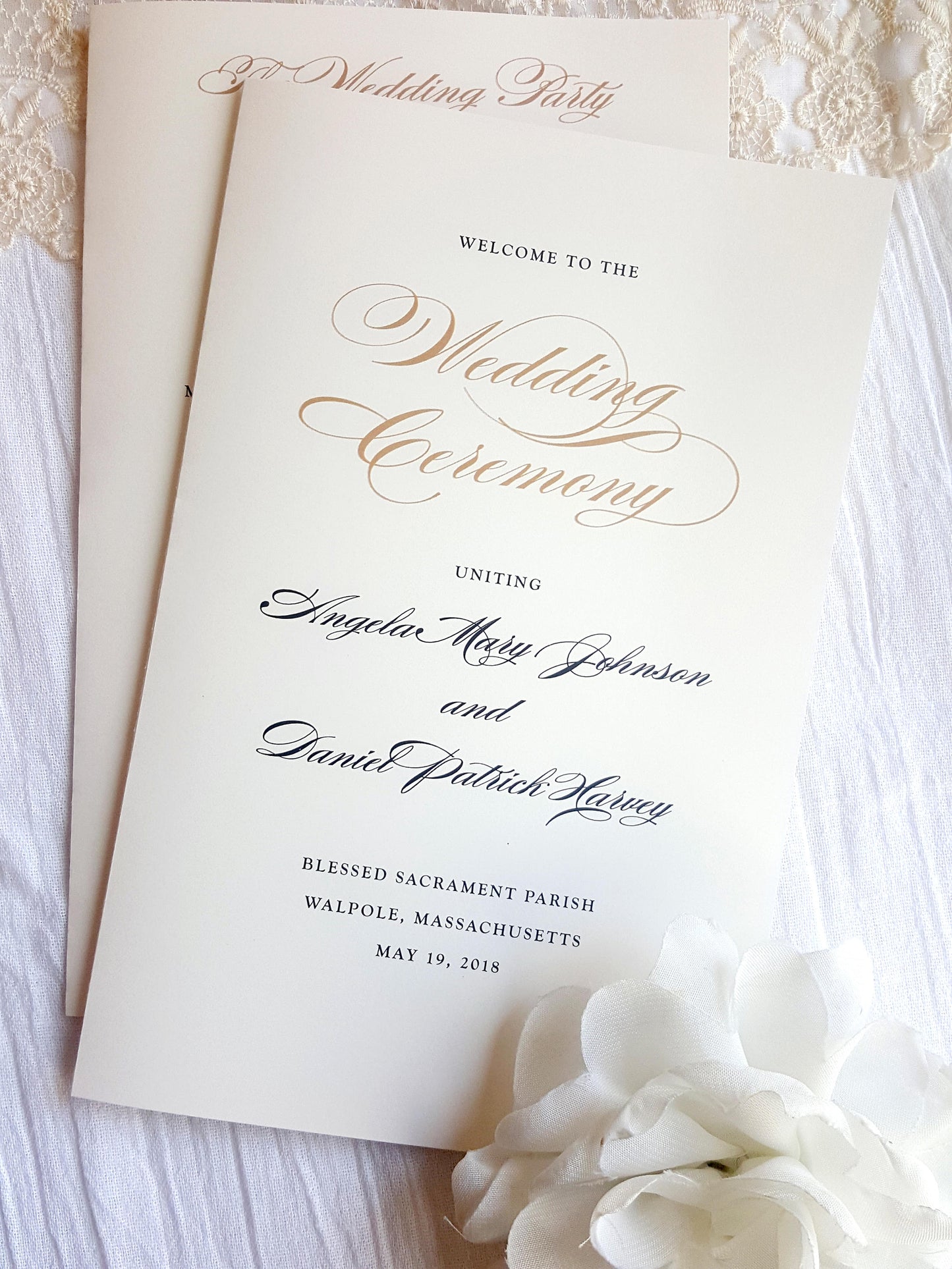 Wedding Programs  |  ceremony program  |  programs - Style 06  |  SET OF 10