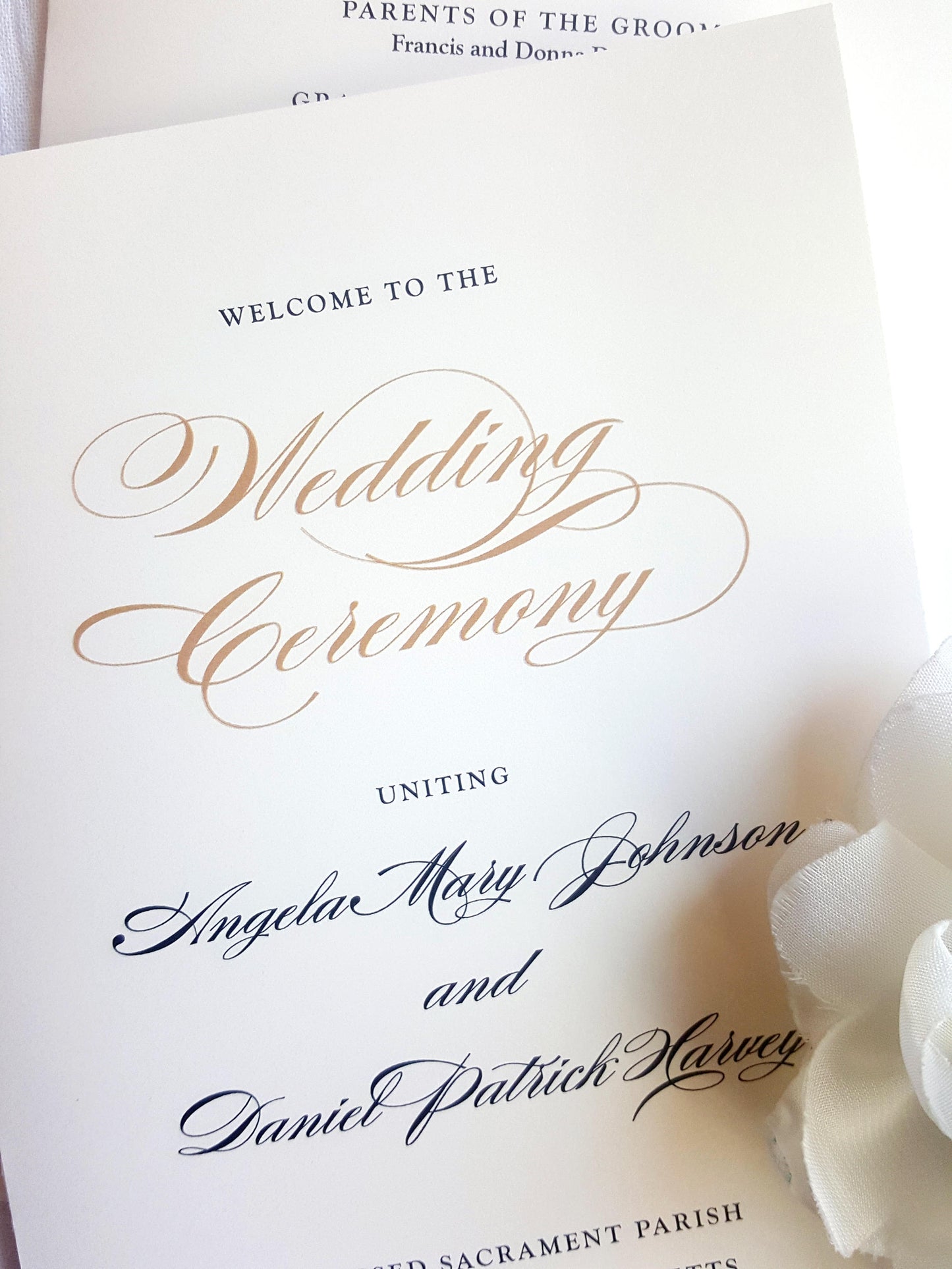 Wedding Programs  |  ceremony program  |  programs - Style 06  |  SET OF 10