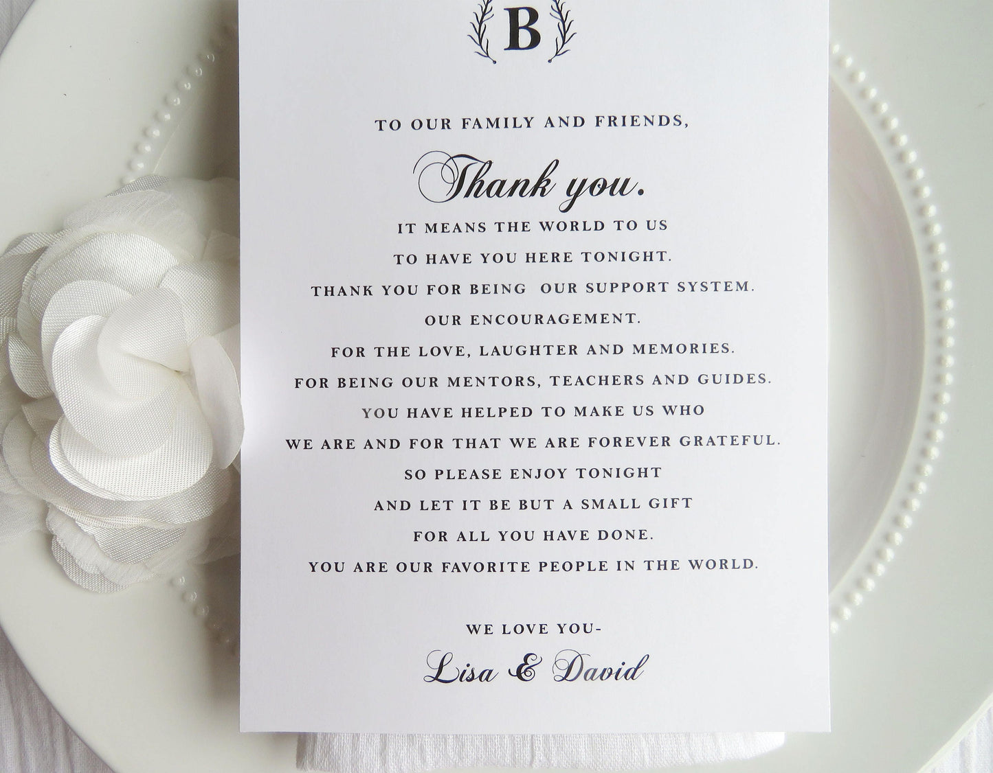 Wedding  Thank You Card | Wedding Thank You Card | Thank You Card | Thank You - Style 187  | SET OF 10