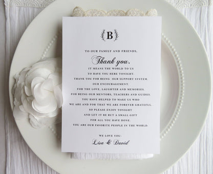 Wedding  Thank You Card Wedding Thank You Card | Thank You Card | Thank You - Style 187  | SET OF 10