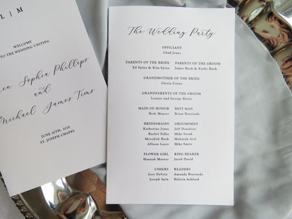 Printed Wedding Programs  |  wedding programs  |  ceremony program  |  programs - Style Programs |  SET OF 10