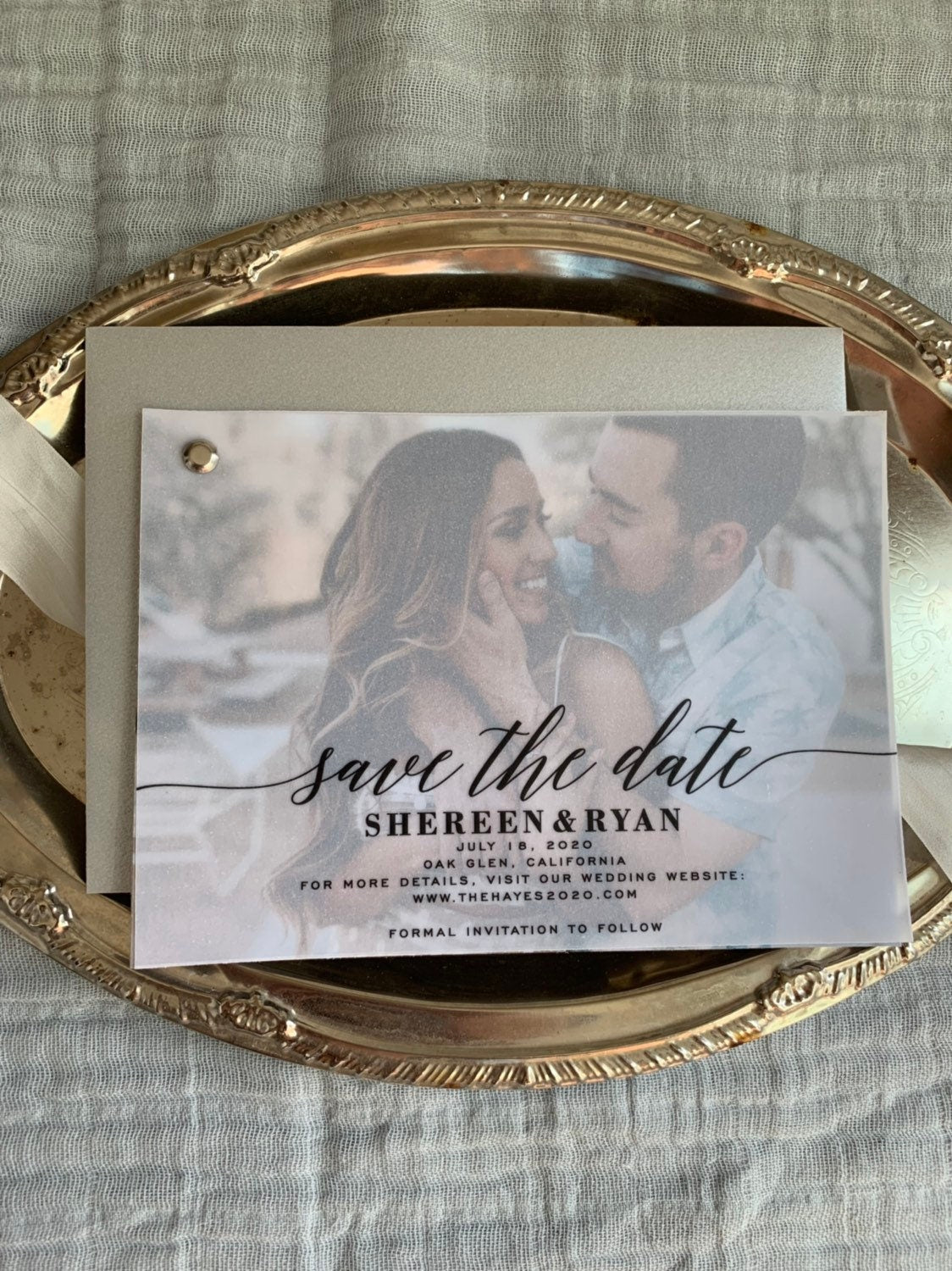 Save the Date Vellum | Layered Invites  - Style 167 | Set of 25