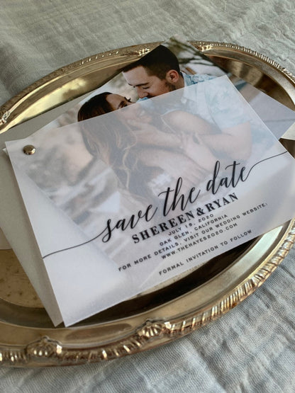 Save the Date Vellum | Layered Invites  - Style 167 | Set of 25