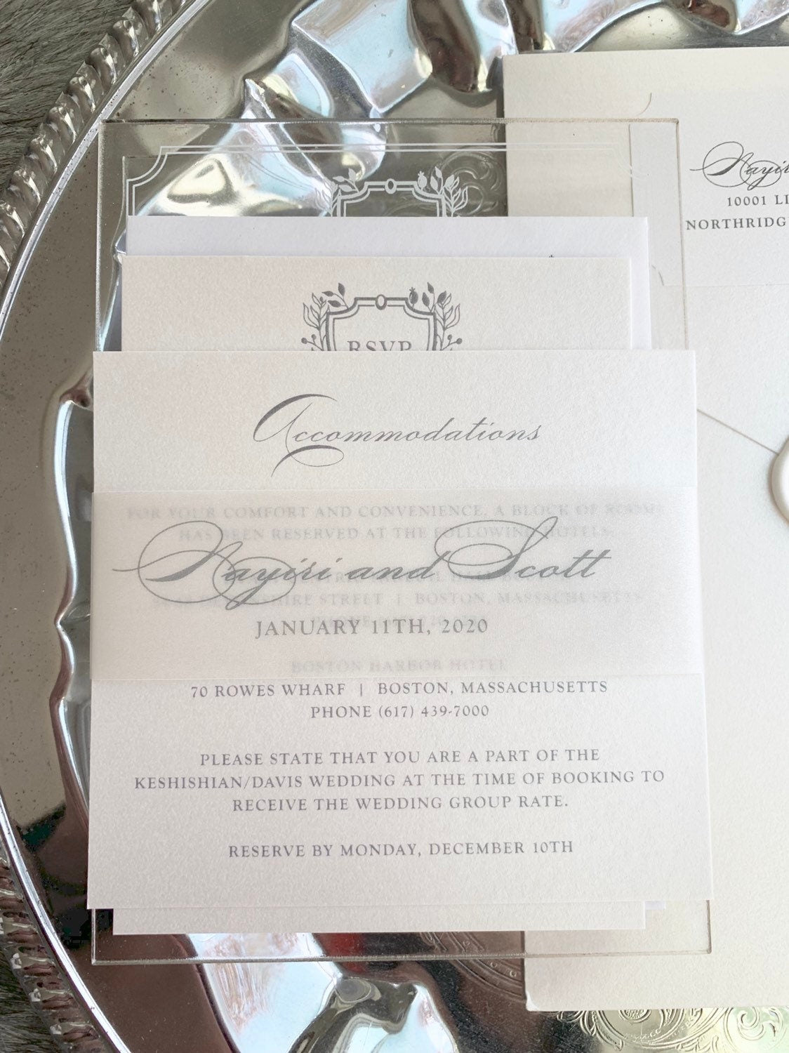 Acrylic Wedding Invitation | Invites  | Custom Invitations | Invitation Card | Elegant Invitations - Style 62