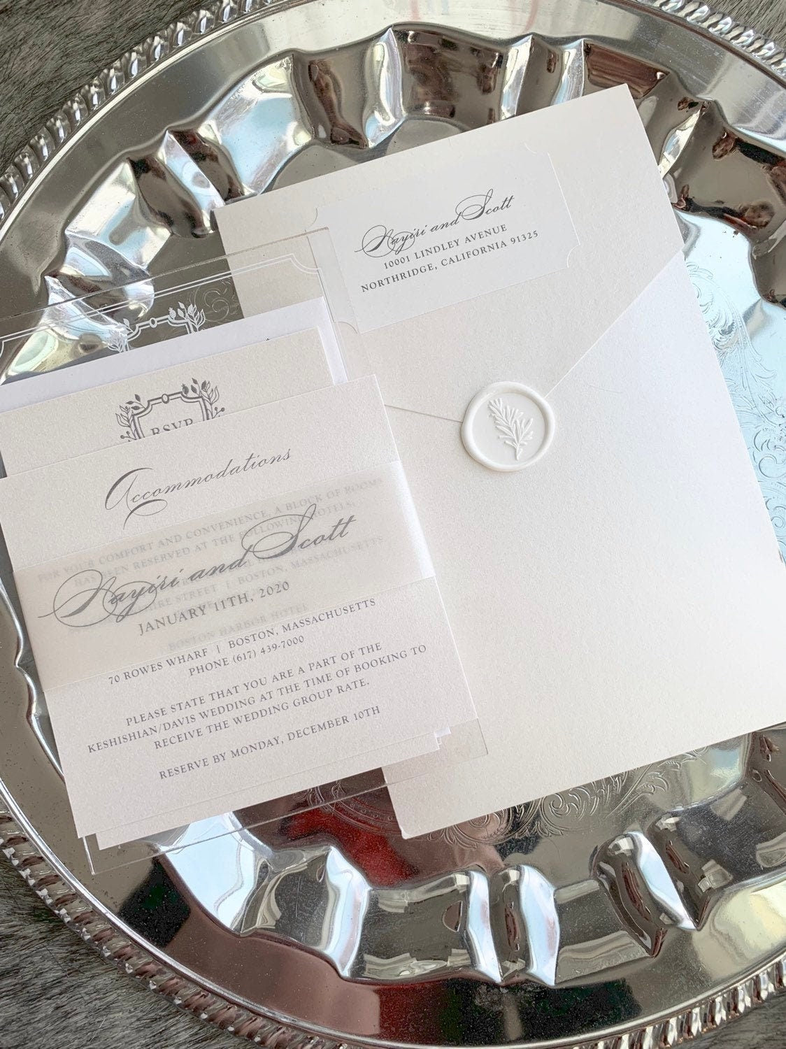 Acrylic Wedding Invitation | Invites  | Custom Invitations | Invitation Card | Elegant Invitations - Style 62