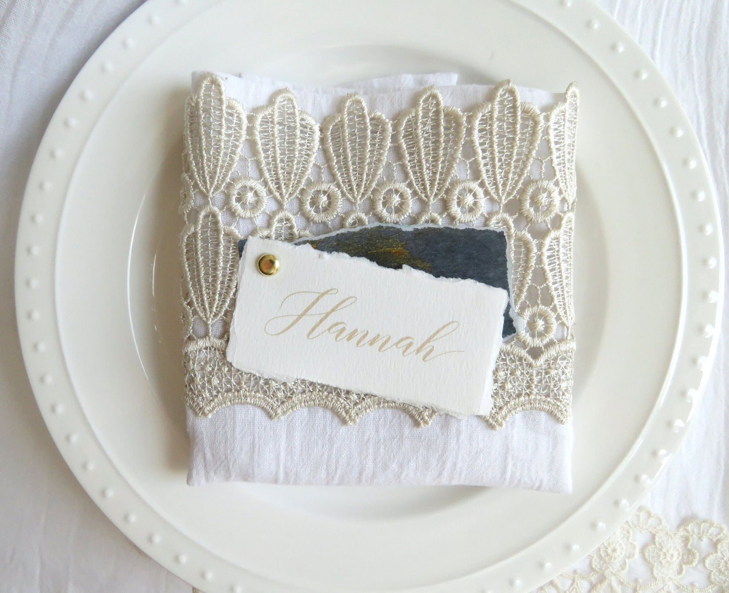 Wedding Name Cards | Set of 10 | Wedding Place Cards Name Escort Cards  - Layered Felt