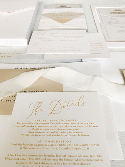Acrylic Wedding Invitation | Invites  | Custom Invitations | Invitation Card | Elegant Invitations Style 450 - Option 6