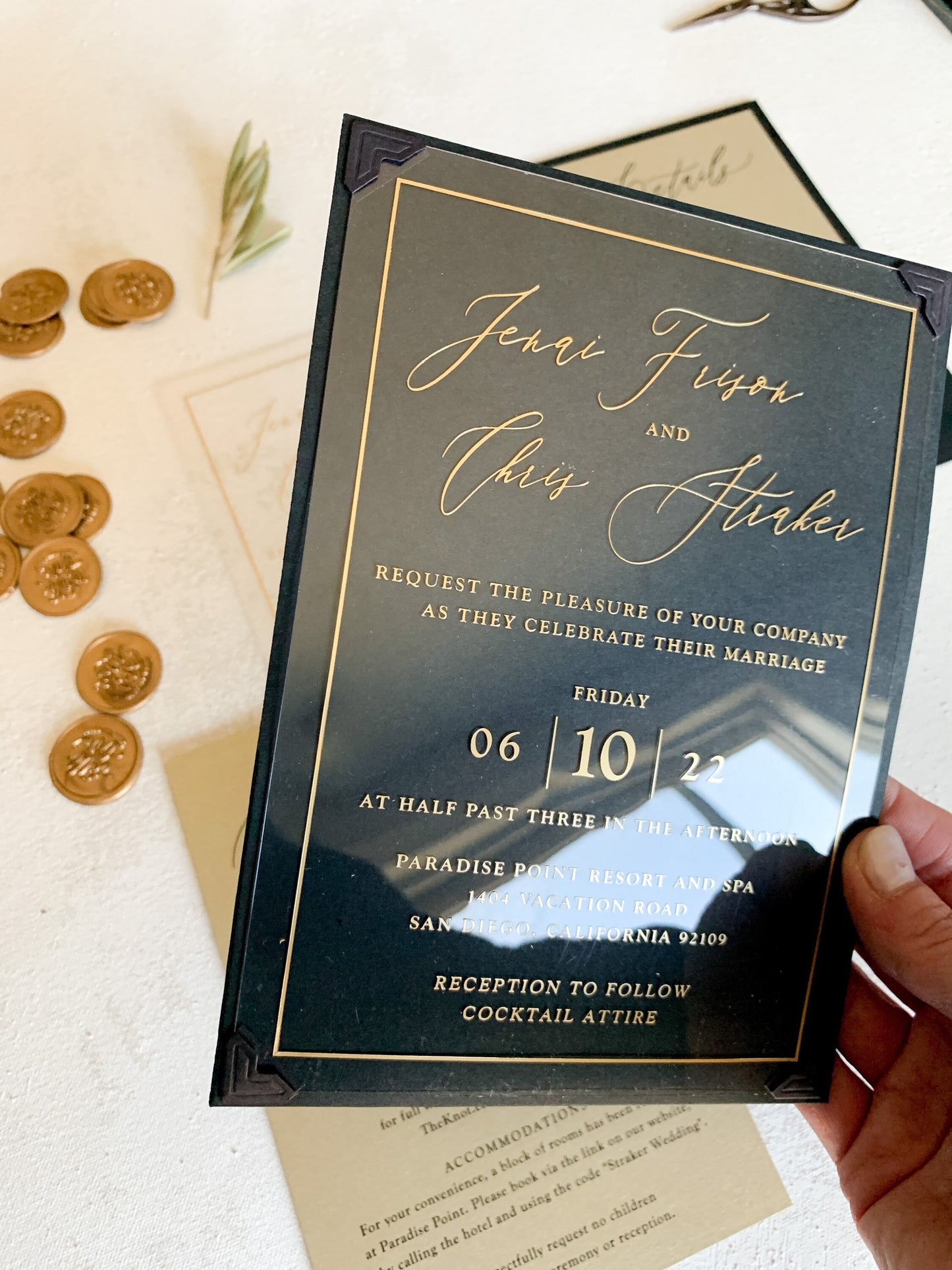 Acrylic Wedding Invitation |  |  Clear Invitations  | Custom Invitations | Invitation Card |  Option 9 Style 34