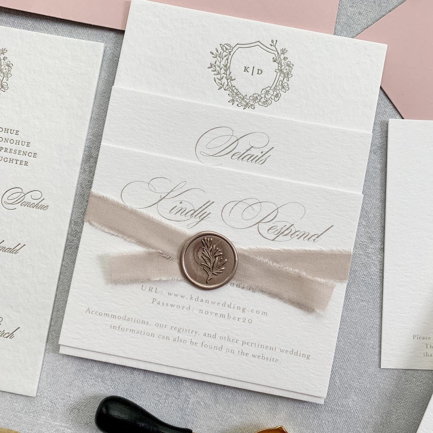 Letterpress Invitations Ultra Thick Paper |  Wedding Invites  | Invitation Set  - Ultra Thick Wedding Invitation Wild - Style 197